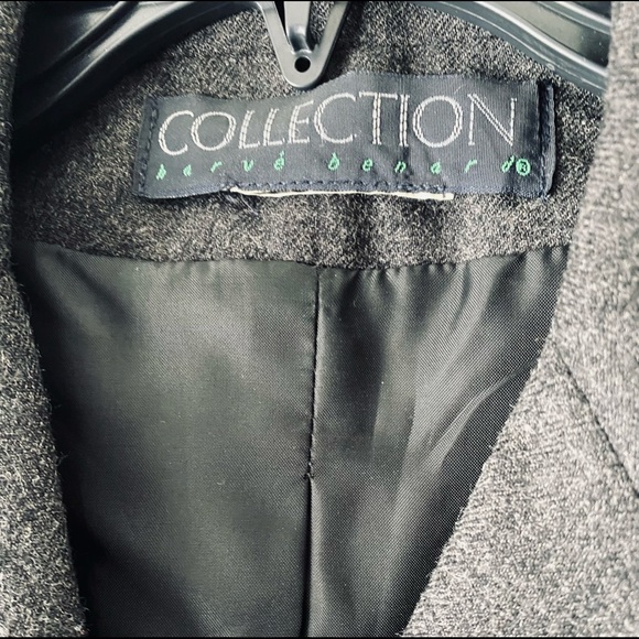 Collection Harve Benard VTG Charcoal Gray Wool Blazer Size 10 - Picture 7 of 9